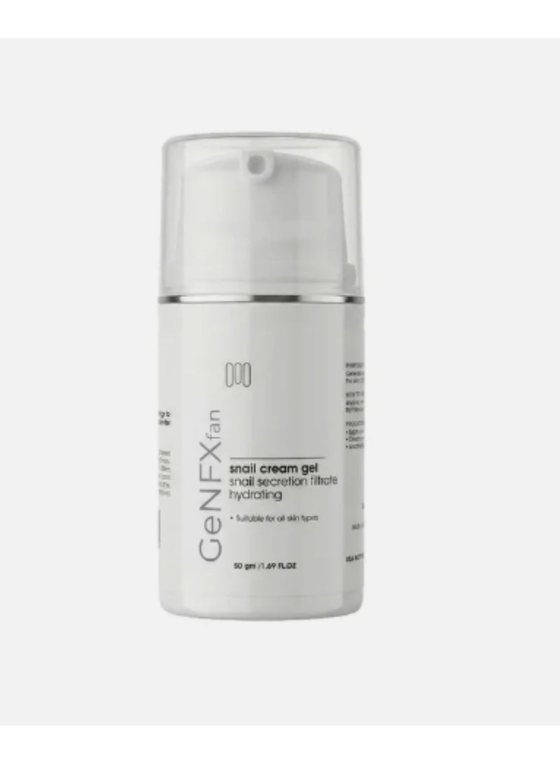 GeNFX fan GENFXfan snail cream gel snail secretion filtrate hydrating suitable for all skin types 50 gm - Image 1